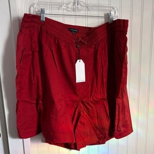 NWT Universal standard perfect tencel shorts pomodoro red size l 22 24